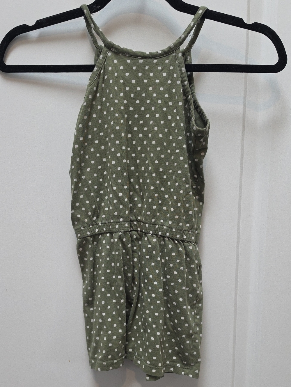 Old Navy Girls Polka Dot Romper in Green Size Small